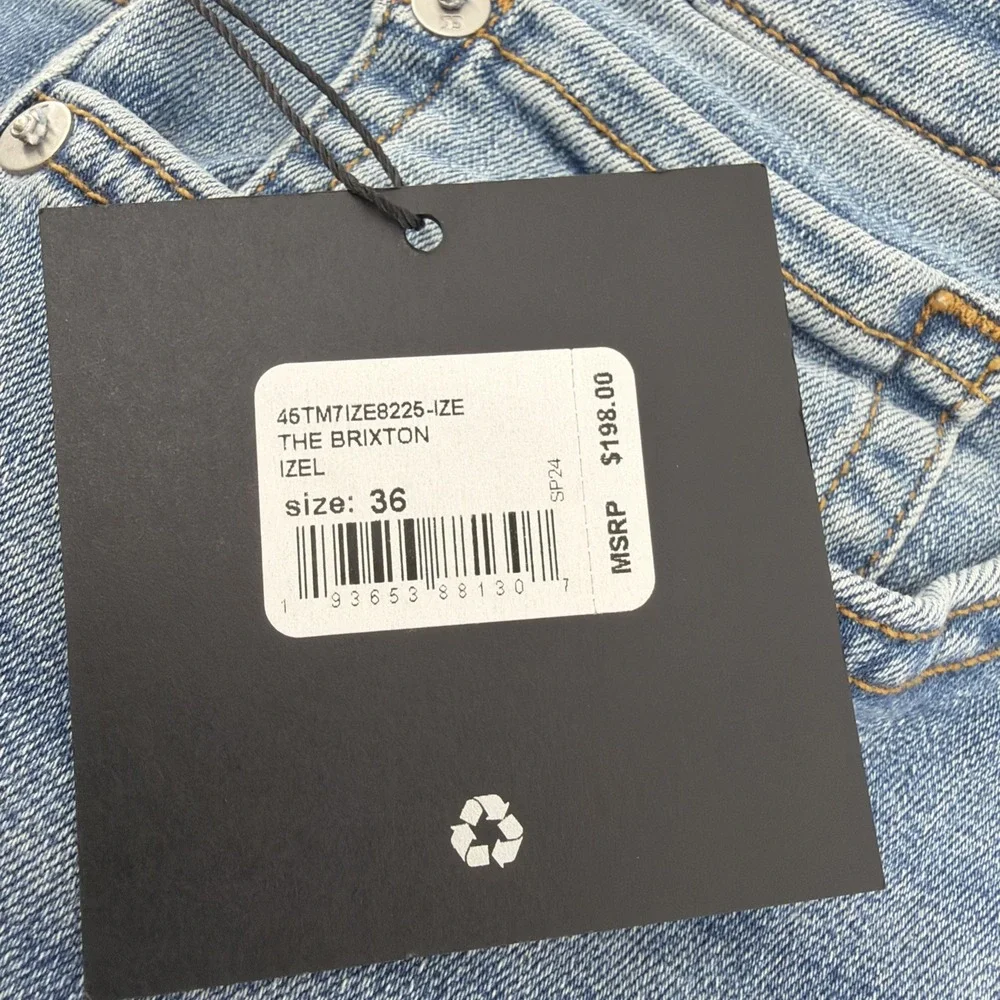 Joe's Jeans The Brixton Straight Narrow Izel Stretch Men's Size 36